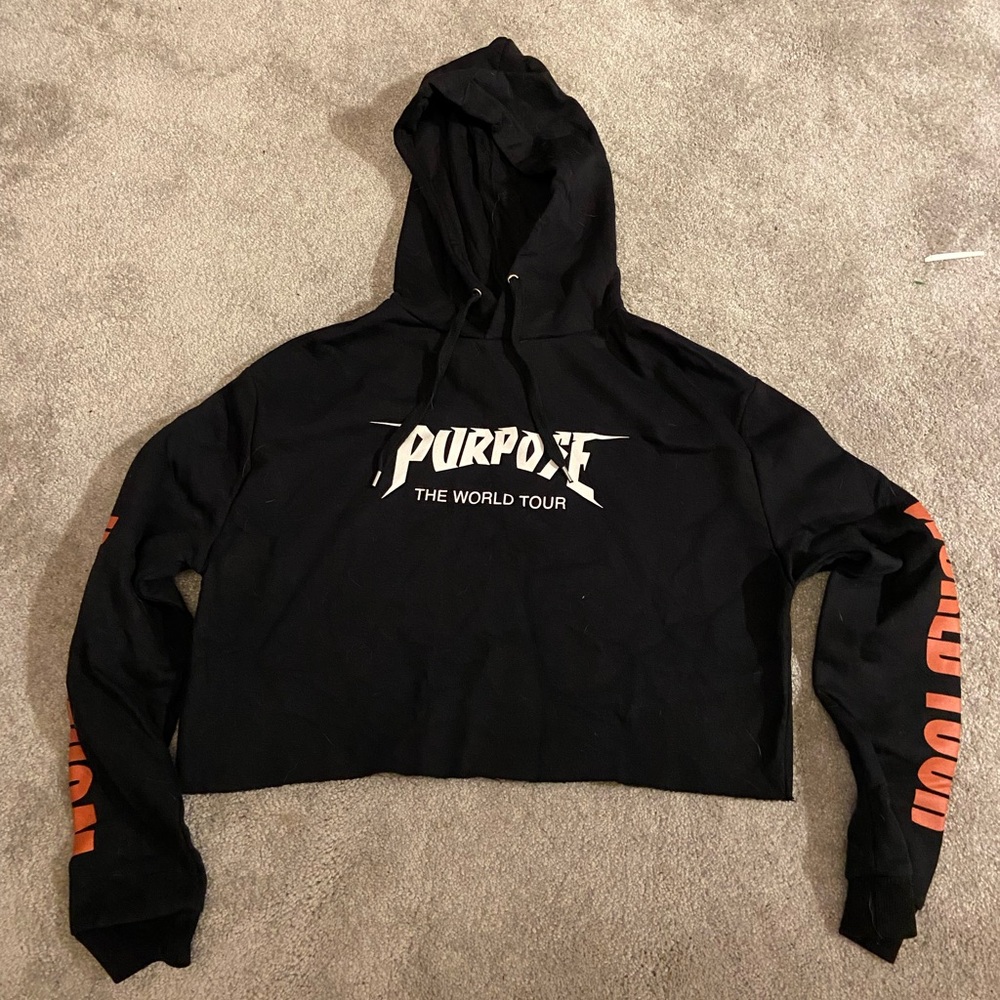 Justin Bieber Purpose Tour Cropped Hoodie